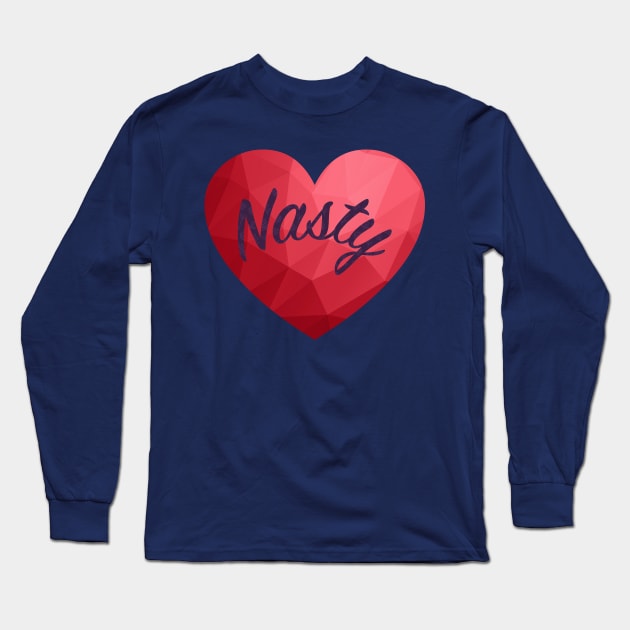 I Heart Nasty Women and Men Long Sleeve T-Shirt by ThisNastyWomanVotes